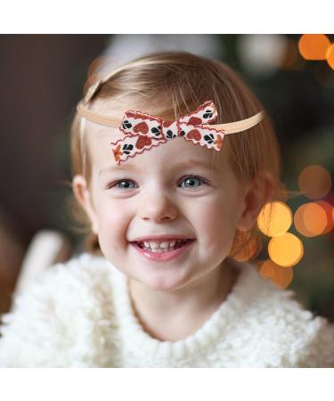 WUISOLQP 12 PCs Baby Girls Headbands Hair Bows Set - Flower Patterns, Handmade Soft Stretchy Nylon Hairbands for Newborns, Infants, Toddlers - Birthday, Christmas, Wedding Photography Hair Accessories - Buy Online on GoSupps.com
