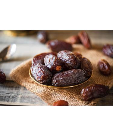 Sunnah Shop Jumbo Medjool Dates 5kg - Premium Vegan Medjoul from Palestine | Natural Honey-Sweet Unique Caramel Taste | 100% Additive-Free | Fresh Harvest - Buy Online on GoSupps.com