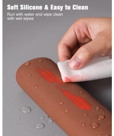 FERYES Travel Makeup Brush Holder - Dark Brown | Stylish & Portable Storage for Beauty Essentials - Buy Online on GoSupps.com