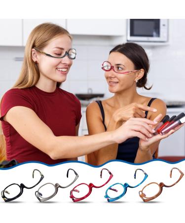 Dunzy 5 Pairs Magnifying Makeup Glasses for Women - Flip Down Cosmetic Reading Spectacles +2.50 - Buy Online on GoSupps.com
