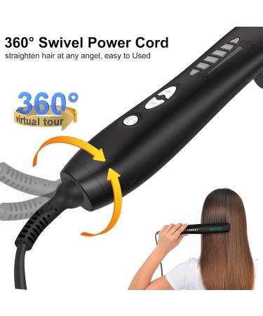 Portable Hair Straightener Brush - Ionic Comb for Quick Styling 6 Heat Settings Ideal for Travel & Home Use - Perfect Gift for Women - Buy Online on GoSupps.com
