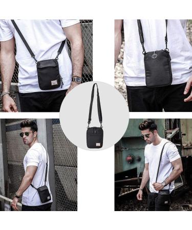 Mini Crossbody Shoulder Bag | Unisex Mini Messenger Satchel in Black - Buy Online on GoSupps.com