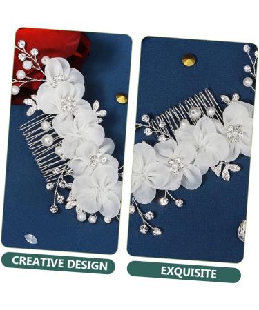 ifundom Flower Side Hair Comb flower girl hair accessories for wedding hair accessory for women hair accessories for women hair combs for women accessories bridal rhinestone wig bride - Buy Online on GoSupps.com