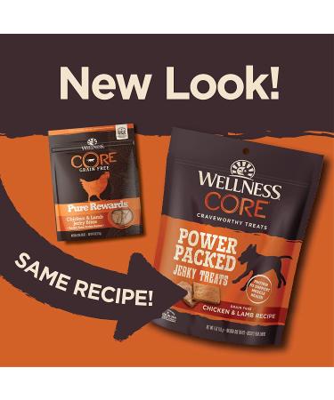Wellness CORE Pure Rewards Chicken & Lamb Jerky Bites - Grain-Free Dog Treats, 4 oz - Buy Online on GoSupps.com
