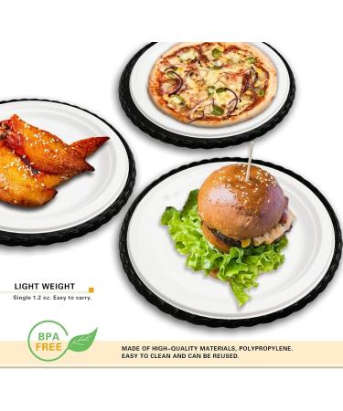 EBIGIC Paper Plate Holders - Reusable Black Plastic 10 Inch, 8 Pack - Buy Online on GoSupps.com