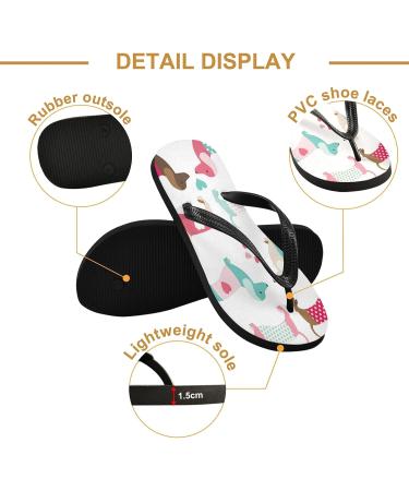 Mnsruu Valentine Dackel Dog Flip Flops | Heart Love Sandals for Men & Women - Multi-Colored Home & Travel Slippers - Buy Online on GoSupps.com