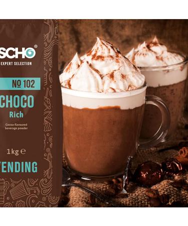 SCHO | Chocolat en Poudre " Choco Rich n 102" | 2x1kg de Poudre Soluble pour Boisson Instantan e Chocolat 1 kg (Lot de 2) - Buy Online on GoSupps.com