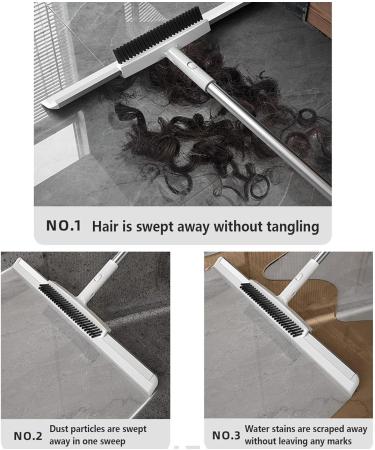 RRRYYYZZ Silicone Brooms for Floor Cleaning 2 in 1 Scrape and Heavy-Duty Stiff Bristle Scrubber Brush Air Broom Floor Squeegee for Concrete Floor for Concrete Floor Bathroom Tile - Buy Online on GoSupps.com