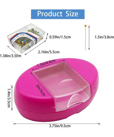 Dolstar Magnetic Pin Holder with 100 Plastic Head Pins & Drawer - Pink Magnetic Pincushion for Sewing & Quilting - Buy Online on GoSupps.com
