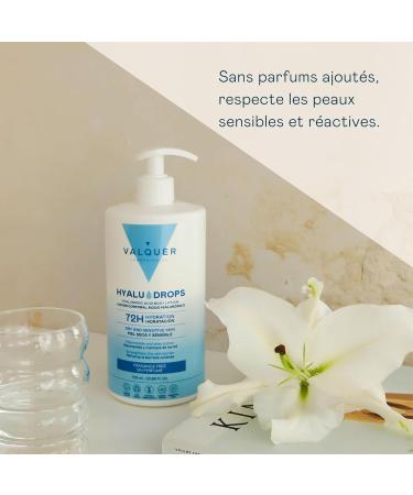  Valquer Laboratorios Valquer Hyaludrops Unscented Body Moisturiser Lotion for Dry and Sensitive Skin Up to 72 Hours of Nourishing Hydration with Hyaluronic Acid Niacinamide. 700 ml. - Buy Online on GoSupps.com