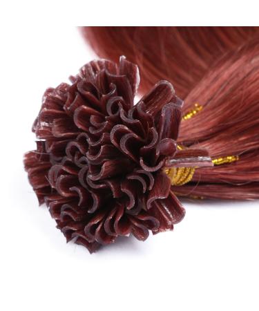 Buy Keratin Bonding U-Tip Extensions - 40cm Red - 50 Strands - 100% Real Hair - High Quality by Novon - Buy Online on GoSupps.com