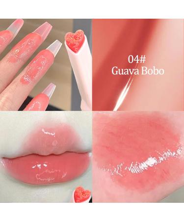 Erinde Tinted Glasting Melting Balm | Vegan Jelly Lip Balm & Lipstick | Moisturizing Glossy Heart Shape Gloss | 3 Colors #04 #05 #06 - Buy Online on GoSupps.com