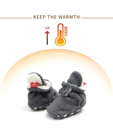 EDOTON Unisex Newborn Winter Boots 12-18 Months - Navy Gray Stripe Bootie Sock - Buy Online on GoSupps.com
