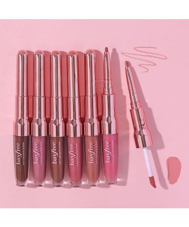 bayfree 2-IN-1 Lip Liner et Lip Stain Crayon L vres Pigmentation Intense Tenue Longue L ger & R sistant l'Eau Crayon Contour des L vres Texture Velout Mat Non Test sur Animaux Warm Rose - Buy Online on GoSupps.com