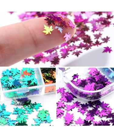 Buy CKFYahp 3D Holographic Maple Leaf Nail Art Glitter Sequins | Autumn Nail Design & DIY Crafts - International Shipping - Buy Online on GoSupps.com