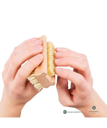 Premium 3-Set Nail Brush Wooden Kit - Natural Bristle Hand and Nail Brushes Made in Germany for Effective Hand Washing & Grooming - Buy Online on GoSupps.com