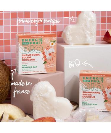 Energie Fruit Solid Shampoo Gentle | White Peach | Fine and Delicate Hair | Certified Organic by Ecocert | Vegan - Buy Online on GoSupps.com