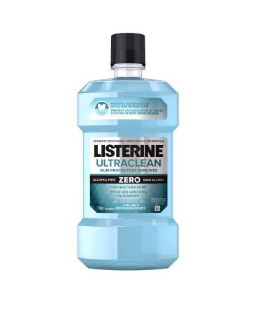 Listerine Ultraclean Mouthwash alcohol free gum protection for healthier gums cool mint 1L