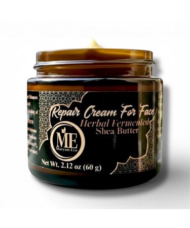 Herbal Fermented Shea Butter Repair Face Cream 2.12 oz | Anti-Wrinkle Hydrating & Protective for Dry Sensitive Skin | Repairs Damaged Skin| Made in Morocco with Pure Natural Ingredients