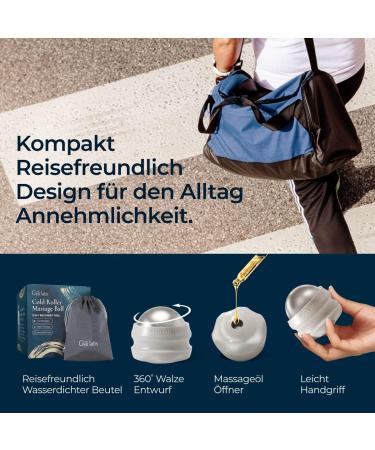 Gya Labs 3-in-1 Cold Massage Rollerball | Cryotherapy Heat Therapy & Aromatherapy Tool for Back & Face Massage - Buy Online on GoSupps.com