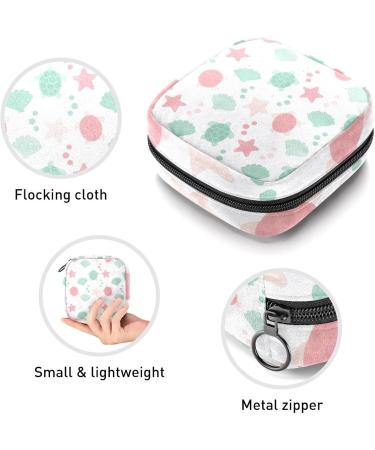 Buy Women's Bonds Storage Pockets - Portable Pink & Green Period Kit Bag with Shell & Turtle Designs | Ideal Feminine Product Holder for Girls - Buy Online on GoSupps.com