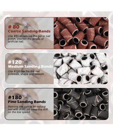 300PCS HUIANER Nail Sanding Belts Set for Nail Drill Bits - 80#120#180# - Manicure Tools - Buy Online on GoSupps.com