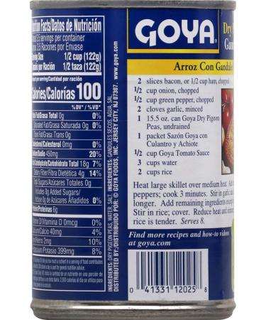 Goya Foods Dry Pigeon Peas 15.5 Oz - Pack of 24 | High-Quality Legumes for Delicious Meals - Buy Online on GoSupps.com