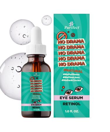 Purifect No Drama Retinol Eye Serum with Vitamin E Oil Anti-Aging Serum Helps Reduce Puffiness Fine Lines and Dark Circles Rejuvenates Young Skin 30ml