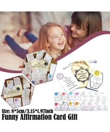 Funny Affirmation Card Gift Set with Storage Bag | Self-Improvement Wear Cards | Fine Processing & No Ridge | Perfect for Meditation - Buy Online on GoSupps.com