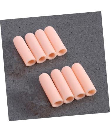 Healvian 8 Pcs Toe Protector Gel Caps Set for Corn Pain Relief - Beige C01 Invisible Thumb and Finger Sleeves - Buy Online on GoSupps.com