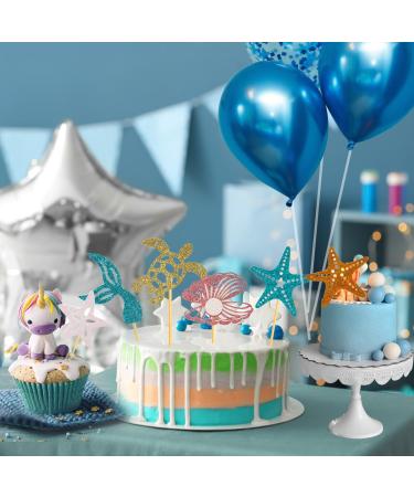 60 PCS Cupcake Toppers Party Cake Decoration Supplies (Mermaid) - Buy Online on GoSupps.com