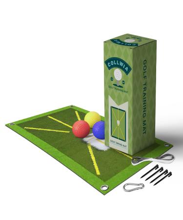 Golf Training Mat for Swing Detection - Golf Training Mat for Golf Game | Hitting Analyzer, Golf Mat That Shows Swing Path, Best Golf Swing Trainer |Portable| Golf Mat, Indoor Outdoor Golf Swing Mat