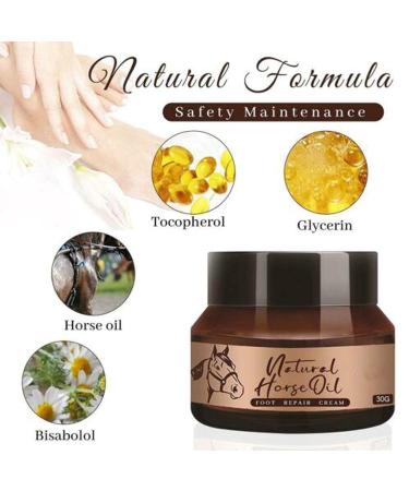 Natural Horse Oil Foot Repair Cream - Anti Cracking Skin Moisturizer for Rough Dry & Cracked Heels - 3PCS for Men & Women - Buy Online on GoSupps.com