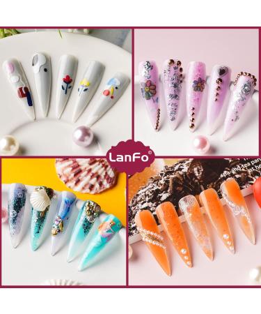LanFo Poly Extension Gel Nail Kit - 12 Colors Builder Gel Set for Nail Enhancement - Beginner Friendly Acrylic Fashion Set with Slip Solution - Pink+Grey - Buy Online on GoSupps.com
