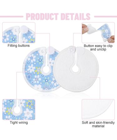 32 Piece G Tube Pads for Feeding Support | Reusable Cotton Button Covers | Soft Nursing Care - Fresh Flower Designs - Buy Online on GoSupps.com