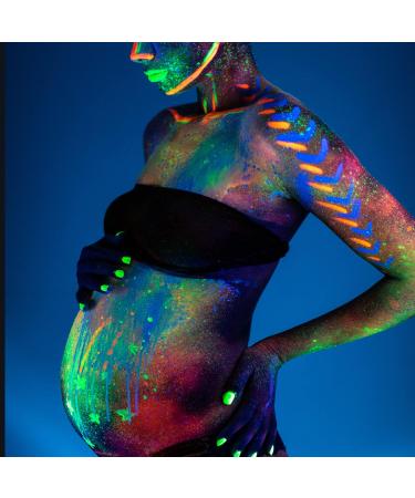 Wismee UV Neon Blue Face Paint Stick for Halloween Special Effect - Non-Toxic Oil Based Body Paint Stick - High Pigmented Makeup Crayons in Blue (UV) - Buy Online on GoSupps.com