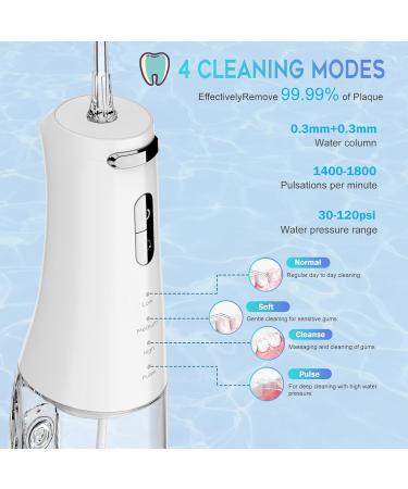 Buy Cordless Oral Irrigator - Portable Electric Tooth Cleaner 4 Modes & 6 Nozzles 300ML Water Tank IPX7 Waterproof Water Flosser for Superior Oral Care - Buy Online on GoSupps.com