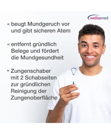 Wellsamed Expert Tongue Cleaner - 1 Piece Blue | Fight Tongue Coating & Halitosis Effectively - International Shipping Available - Buy Online on GoSupps.com