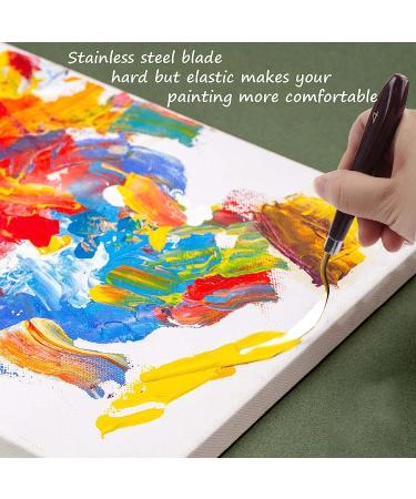 5-Piece Stainless Steel Palette Knife Set for Acrylic and Oil Painting - Buy Online on GoSupps.com