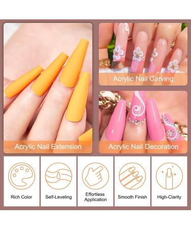 Lavender Violets 12-Colours Acrylic Powder Nail Kit with DIY Art Tools - N963A Sunset Rose Gold - Buy Online on GoSupps.com
