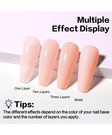 AIMEILI 5 in 1 Rubber Base Gel - Sheer Color Gel Nail Polish | 10ml Elastic Rubber Base Coat for Nail Strength and Rhinestone Adhesion - Buy Online on GoSupps.com