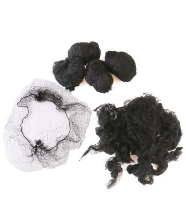 Buy LUOEM 100 Pieces Invisible Elastic Hair Nets - Black Mesh Bun Secure Hold | International Shipping - Buy Online on GoSupps.com