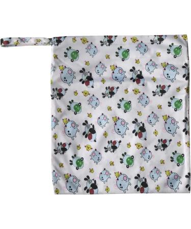 MUMBABY Wet Dry Bag for Baby Cloth Diaper - Reusable with Two Zippered Pockets (Sheep) - Buy Online on GoSupps.com