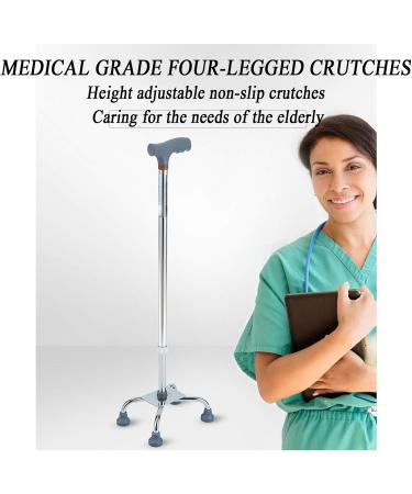 Adjustable Lightweight 4-Legged Base Portable Crutches Walker The Elderly Crutches Lightweight Professional Walking Sticks Fashionable Innovate - Buy Online on GoSupps.com