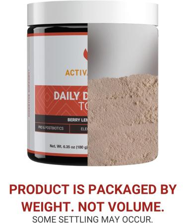 ACTIVATEDYOU Daily Digestive Tonic Kombucha - Support Healthy Digestion & Youthful, Long-Lasting Energy- Prebiotic Fiber, Probiotics, Postbiotics, Vitamin C, Berry Lemonade Flavor (30 Servings) - Buy Online on GoSupps.com