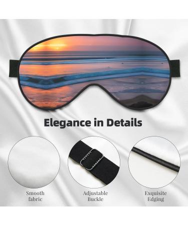 SSIMOO Sunset Beach Sleep Mask - Adjustable Breathable Fashionable Eye Mask for Comfortable Sleep | International Shipping - Buy Online on GoSupps.com