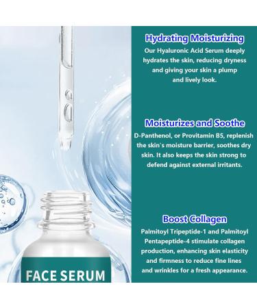 3 Pack Hyaluronic Acid Serum with Peptides - Optimal Hydration & Skin Balance | 1fl.oz (30ml Each) - International Shipping Available - Buy Online on GoSupps.com