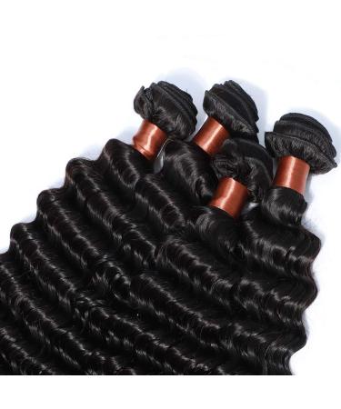 Angie Queen 20 Inch Brazilian Virgin Deep Wave Hair Extension - Natural Black Color - Buy Online on GoSupps.com