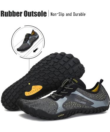 SAGUARO Unisex Barefoot Shoes - Breathable Lightweight Fitness Shoes with Wide Toe Box - Black 44 EU - Buy Online on GoSupps.com