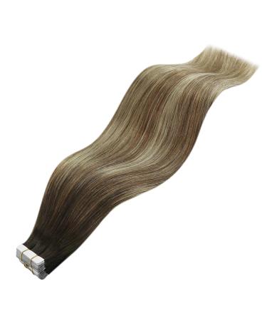 Youngsee Real Hair Extensions - Balayage Tape-In Brown & Blonde 50g 55cm Remy Seamless - Buy Online on GoSupps.com